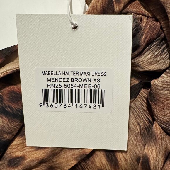 Runaway The Label Mabella Halter Maxi Dress (Mendez Brown) — NWT — XS - Picture 12 of 13